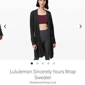 Lululemon Sincerely Yours Wrap Sweater- XS